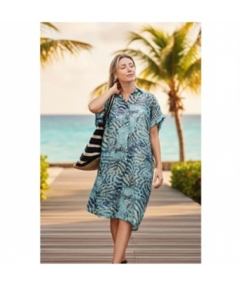 Isla Bonita By SIGRIS Vestido Camisero Tropical de Algodón 100%