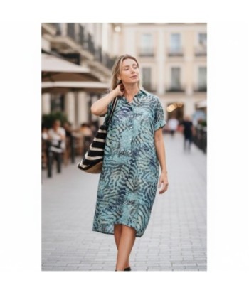 Isla Bonita By SIGRIS Vestido Camisero Tropical de Algodón 100%