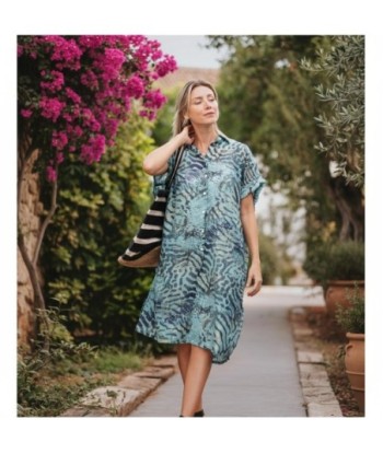 Isla Bonita By SIGRIS Vestido Camisero Tropical de Algodón 100%