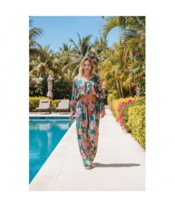 Isla Bonita By SIGRIS Pantalones de Viscosa 100% con Estampado Floral