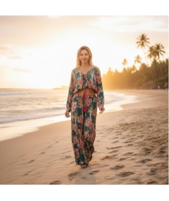 Isla Bonita By SIGRIS Pantalones de Viscosa 100% con Estampado Floral