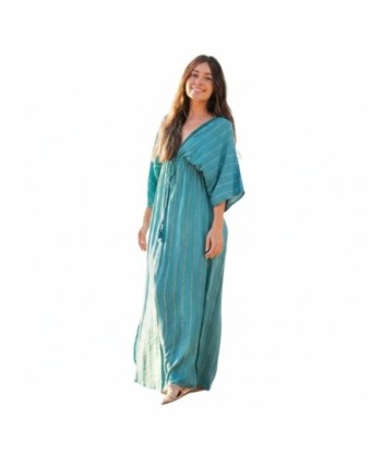 Isla Bonita By SIGRIS Vestido Largo de Viscosa con Rayas Metálicas