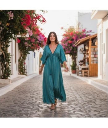 Isla Bonita By SIGRIS Vestido Largo de Viscosa con Rayas Metálicas