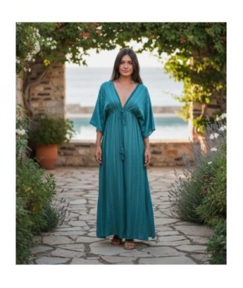 Isla Bonita By SIGRIS Vestido Largo de Viscosa con Rayas Metálicas