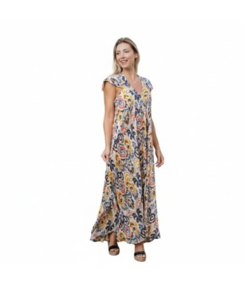 Isla Bonita By SIGRIS Vestido Largo de Viscosa con Diseño Colorido