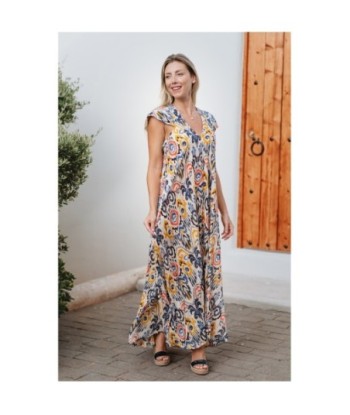Isla Bonita By SIGRIS Vestido Largo de Viscosa con Diseño Colorido