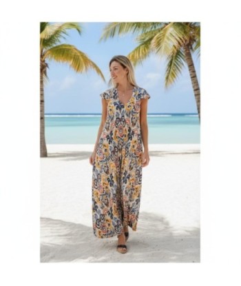 Isla Bonita By SIGRIS Vestido Largo de Viscosa con Diseño Colorido