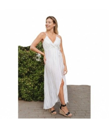 Isla Bonita By SIGRIS Vestido Largo de Viscosa con Detalles Elegantes