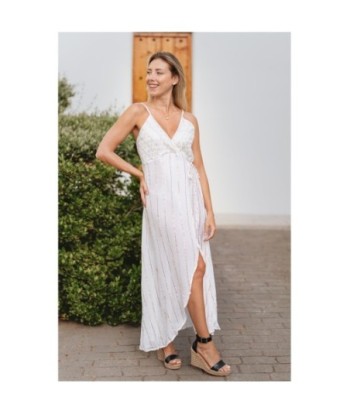 Isla Bonita By SIGRIS Vestido Largo de Viscosa con Detalles Elegantes