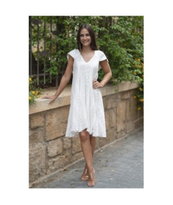 Isla Bonita By SIGRIS Vestido Corto de Viscosa 100% con Detalles Elegantes