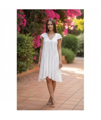 Isla Bonita By SIGRIS Vestido Corto de Viscosa 100% con Detalles Elegantes