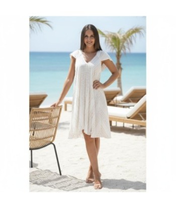 Isla Bonita By SIGRIS Vestido Corto de Viscosa 100% con Detalles Elegantes
