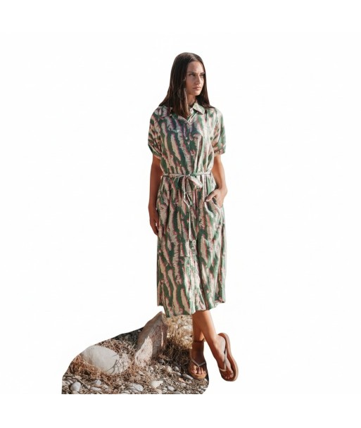 Isla Bonita By SIGRIS Vestido Camisero de Viscosa 100% con Estampado Floral