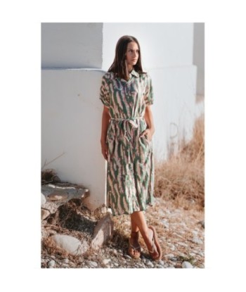 Isla Bonita By SIGRIS Vestido Camisero de Viscosa 100% con Estampado Floral