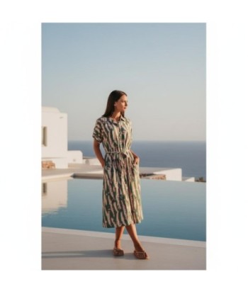 Isla Bonita By SIGRIS Vestido Camisero de Viscosa 100% con Estampado Floral