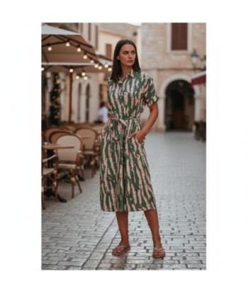 Isla Bonita By SIGRIS Vestido Camisero de Viscosa 100% con Estampado Floral