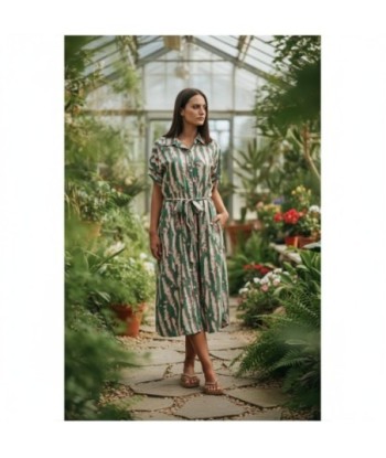 Isla Bonita By SIGRIS Vestido Camisero de Viscosa 100% con Estampado Floral