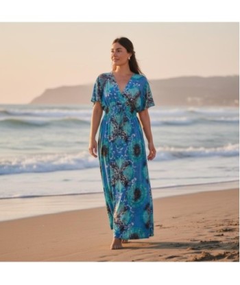 Isla Bonita By SIGRIS Vestido Largo de Viscosa con Estampado Azul
