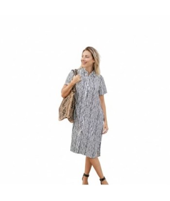 Isla Bonita By SIGRIS Vestido Camisero de Viscosa con Rayas