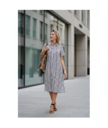 Isla Bonita By SIGRIS Vestido Camisero de Viscosa con Rayas