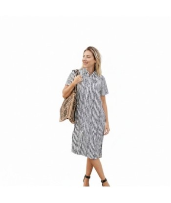 Isla Bonita By SIGRIS Vestido Camisero de Viscosa a Rayas