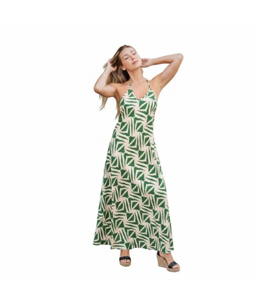 Isla Bonita By SIGRIS Vestido Largo de Viscosa con Estampado Tropical