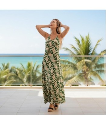 Isla Bonita By SIGRIS Vestido Largo de Viscosa con Estampado Tropical