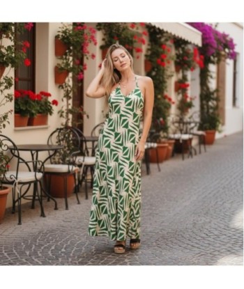 Isla Bonita By SIGRIS Vestido Largo de Viscosa con Estampado Tropical
