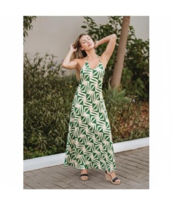 Isla Bonita By SIGRIS Vestido Largo de Viscosa con Estampado Tropical