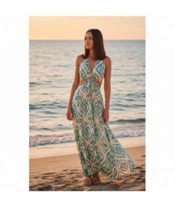 Isla Bonita By SIGRIS Vestido Largo Estilo Bohemio con Print Elegante