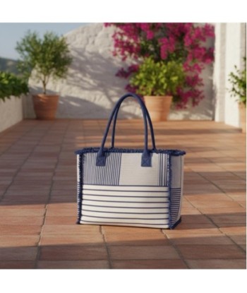 Isla Bonita By SIGRIS Bolso de Algodón 100% con Diseño a Rayas