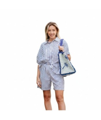 Isla Bonita By SIGRIS Pantalones Cortos de Algodón a Rayas