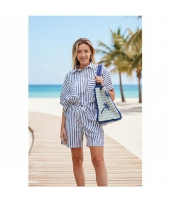 Isla Bonita By SIGRIS Pantalones Cortos de Algodón a Rayas