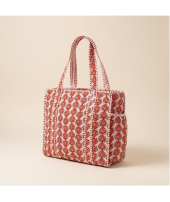 Isla Bonita By SIGRIS Bolso de Algodón con Diseño Floral en Rojo y Blanco