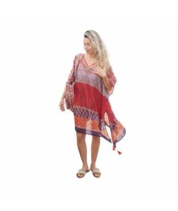Isla Bonita By SIGRIS Poncho de Algodón de Estampado Bohemio