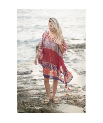 Isla Bonita By SIGRIS Poncho de Algodón de Estampado Bohemio