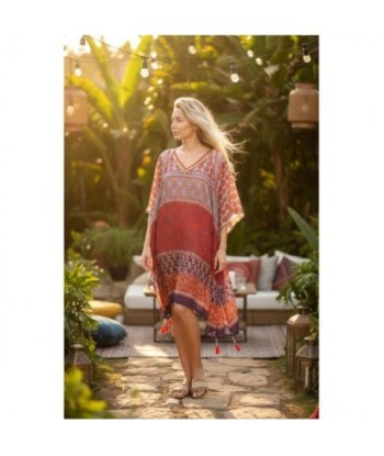 Isla Bonita By SIGRIS Poncho de Algodón de Estampado Bohemio
