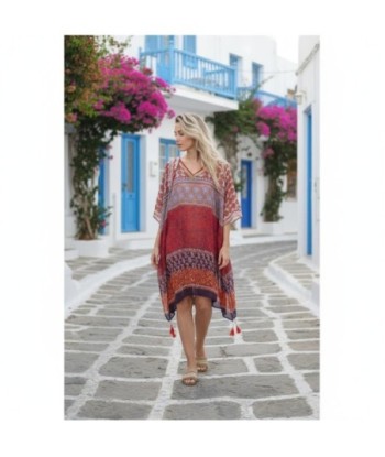 Isla Bonita By SIGRIS Poncho de Algodón de Estampado Bohemio