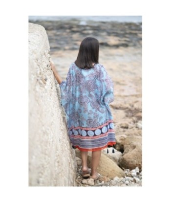 Isla Bonita By SIGRIS Poncho de Algodón Estampado Bohemio