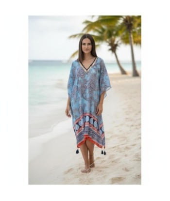 Isla Bonita By SIGRIS Poncho de Algodón Estampado Bohemio