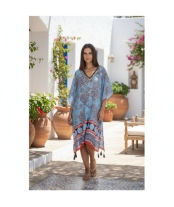 Isla Bonita By SIGRIS Poncho de Algodón Estampado Bohemio