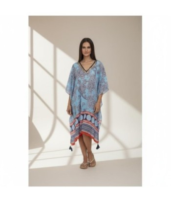 Isla Bonita By SIGRIS Poncho de Algodón Estampado Bohemio