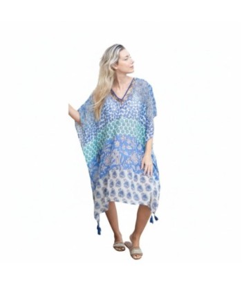 Isla Bonita By SIGRIS Poncho de Algodón 100% con Diseño Colorido