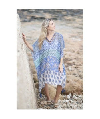 Isla Bonita By SIGRIS Poncho de Algodón 100% con Diseño Colorido