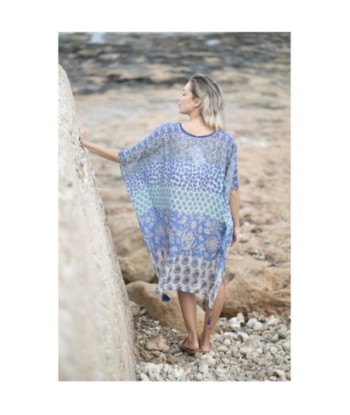 Isla Bonita By SIGRIS Poncho de Algodón 100% con Diseño Colorido