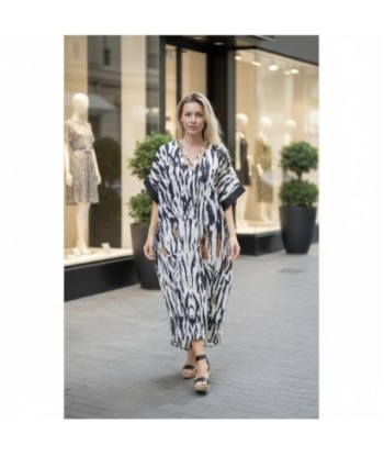 Isla Bonita By SIGRIS Vestido Largo de Algodón con Estampado Moderno