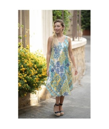 Isla Bonita By SIGRIS Vestido Midi de Algodón con Diseño Floral
