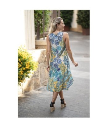 Isla Bonita By SIGRIS Vestido Midi de Algodón con Diseño Floral