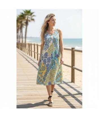Isla Bonita By SIGRIS Vestido Midi de Algodón con Diseño Floral
