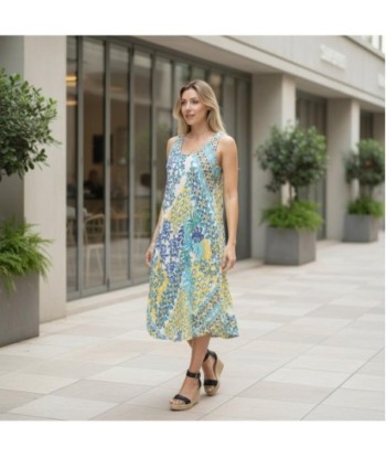 Isla Bonita By SIGRIS Vestido Midi de Algodón con Diseño Floral